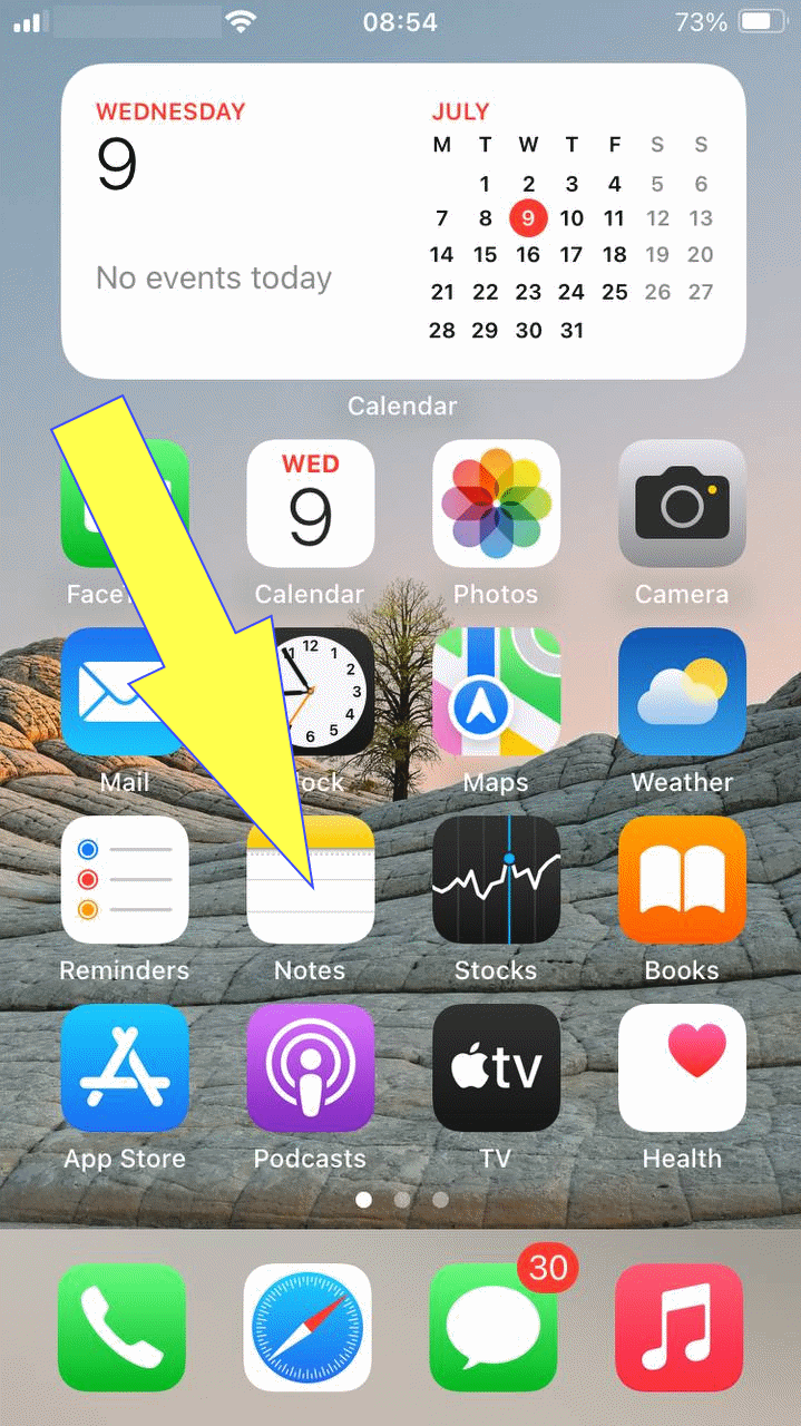 Schritt 4: Die App „Notizen